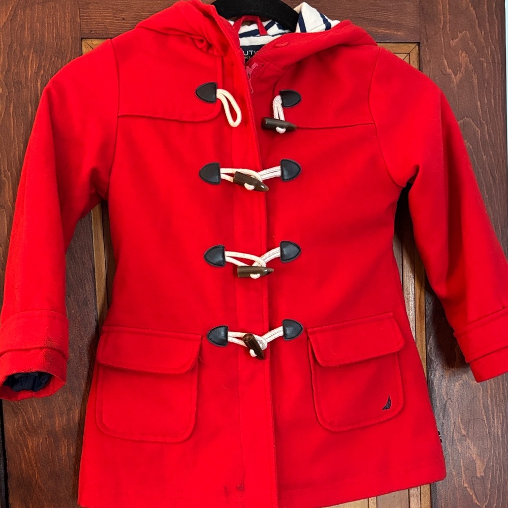 EUC Nautica Red Hooded Jacket